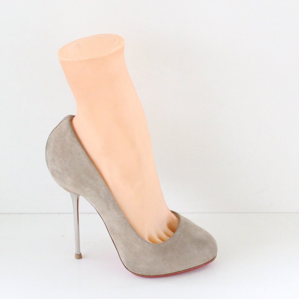 Christian Louboutin Gray Big Lips Pumps
